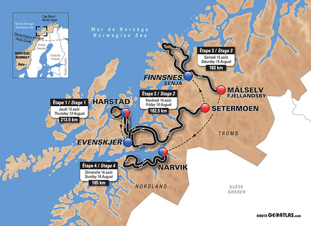 2015 Arcti Race Tour map